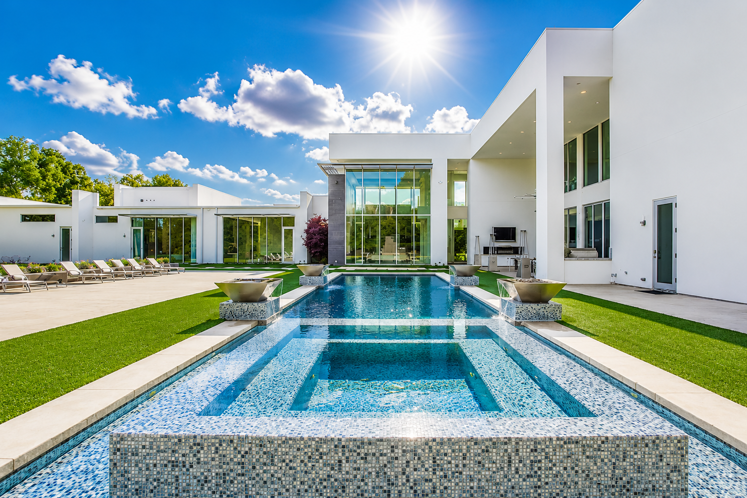 luxury pool and guest house
