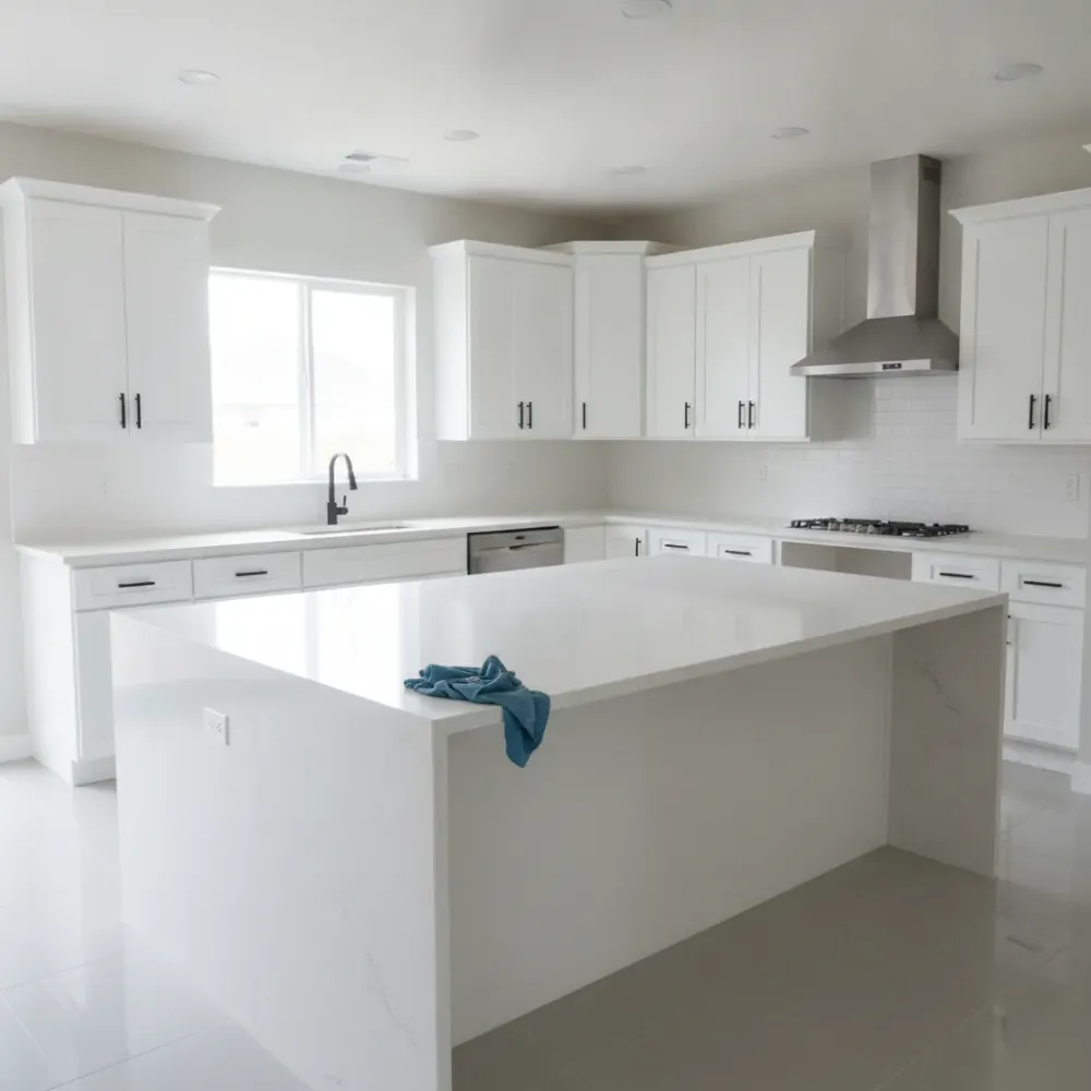 Finished custom kitchen after Dallas design-build home construction project completion