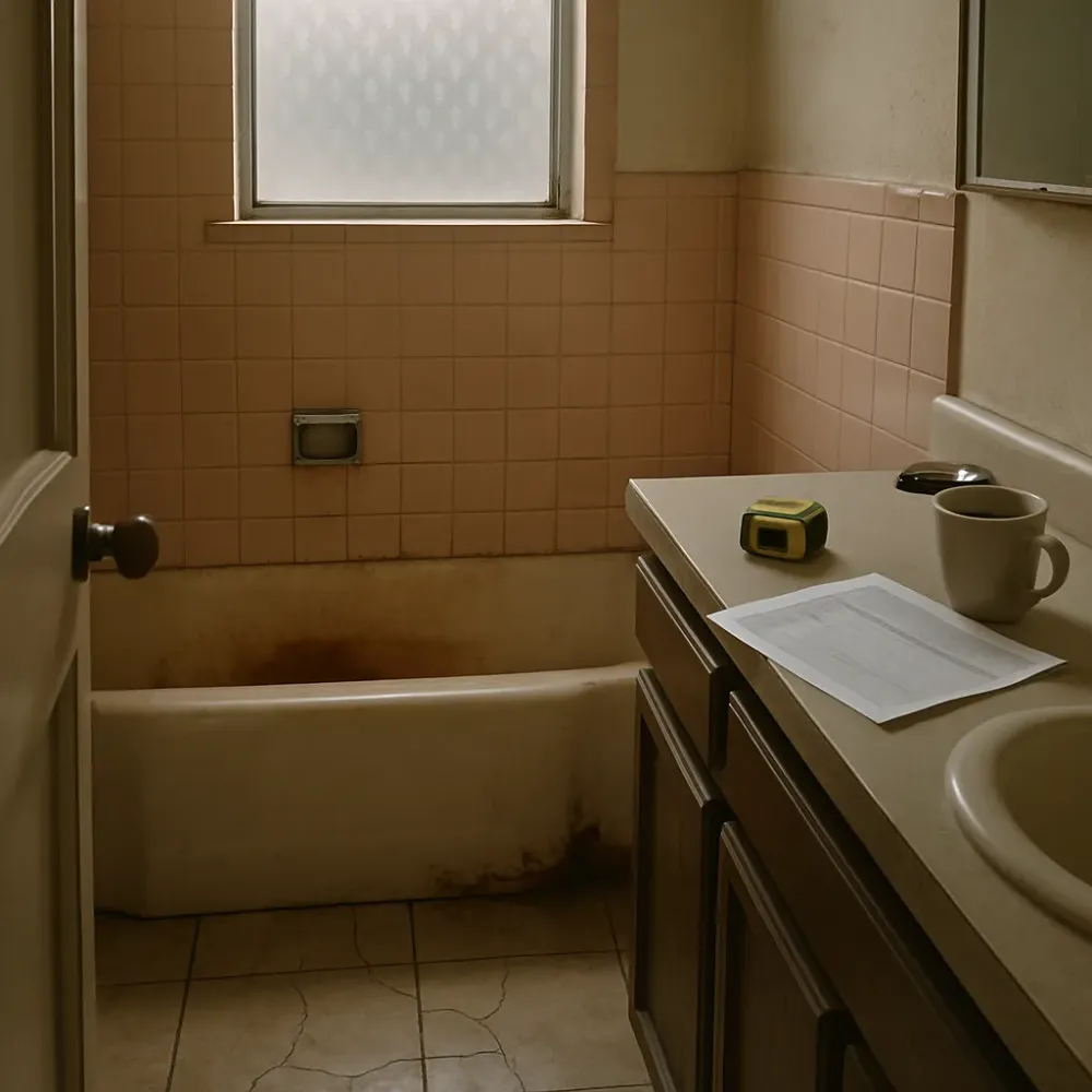 Outdated Dallas bathroom showing signs a home needs remodeling